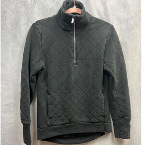 Lululemon Womens Engineered Warmth Half-Zip Pullover Emboss Black Size 4